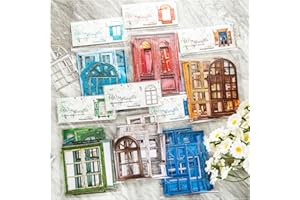 ‎ARPAPER Arpaper Scrapbook Bullet Journal Zubehör 60 Stück Laser Hohlblumenfenster Collage Karte Stickers Scrapbooking Vintage Set Scrapbooking Zubehör Bullet Journal Sticker für Fotoalbum, DIY