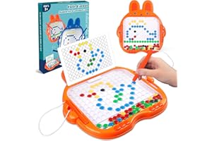 WEILIM Tablero Magnético de Dibujo, Grande Tablero de Garabatos con 2 Rotuladores Magnéticos, Conejo Pizarra Magica Infantil, Pizarra Dibujo Magnetica Infantil, Pizarra Magnética para Niños Naranja