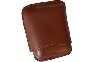 Etabeta Artigiano Toscano Portasigari Ammezzati Tipo Toscanelli in Vera Pelle Conciata al Vegetale in Toscana - Made in Italy (Marrone)