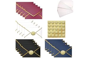 SDXCJY Enveloppes colorées 4 couleurs pour cadeaux de mariage et festivals, idéales pour invitations à faire soi-même, cartes d'anniversaire/cartes de remerciement (12,5 x 16,5 cm) (multicolore)