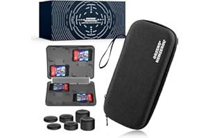 Orzero NEWZEROL (8 in 1) Set Custodia per Switch 2, con Tappi Jotstick e 20 Cartucce di Gioco, Borsa da Trasporto Antiurto con Doppia Cerniera, Custodie Portatile Rigida con Fodera Morbida