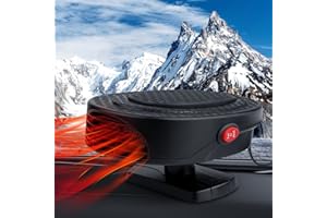 WISCLASS Portable Car Heater Defroster,150W 12V Collapsible Car Heaters Fan Defogger 2 in 1 Modes Heating and Cooling for Fast Heating Defrost Defogger and Automobile Windscreen Fan Cigarette