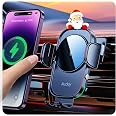 ISEYOU Support Telephone Voiture Induction, 15W [Serrage Automatique] Chargeur Induction Voiture sans Fil avec QC 3.0 Chargeur Adaptateur Rapide Compatible avec iPhone 17 16 15 Pro Max, Galaxy S26/S25