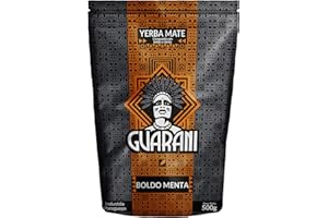 Guarani Boldo Menta 0,5 kg | Ziołowa yerba mate z miętą i boldo 500 g | Głęboki aromat | Bardzo duża dawka kofeiny | Orzeźwiająca herbata yerba mate z Paragwaju