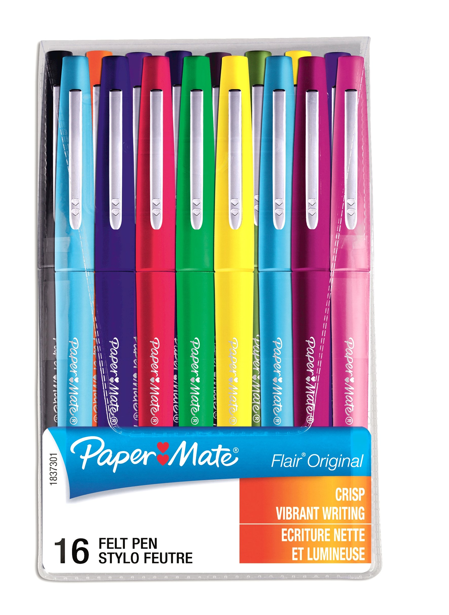 PaperMate Flair Original Felt Tip Pen, Medium Assorted Colours, Pack