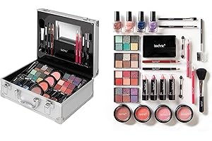 Technic 28 Pcs Professional Carry & Storage Train Case Including Beauty Makeup Cosmetics & Tools