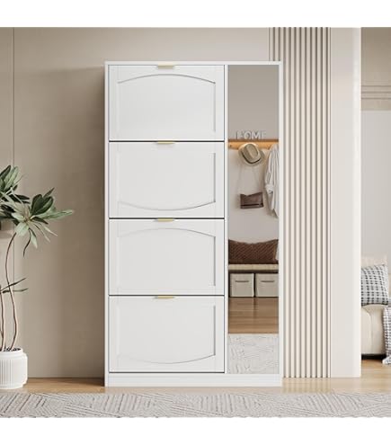 Scarpiera 51x84h Cm In Legno Color Rovere Con 2 Ante A Ribalta - Primado