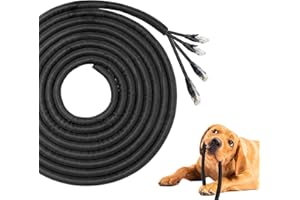 KASURE 5 Metros Protector de Cable para Perros y Gatos, 13 mm de diámetro Manguitos para Cable, Manguito de Cable Auto, Protege los Cables de los Mordiscos de Las Mascotas, Negro