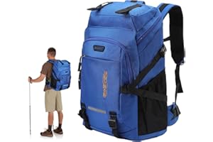 Auniq Hiking Backpack, 60L Lightweight Trekking Rucksack Waterproof Hiking Rucksack Travel Bag Men Women Outdoor Camping Daypack for Climbing Mountaineering Touring Cycling School Gifts