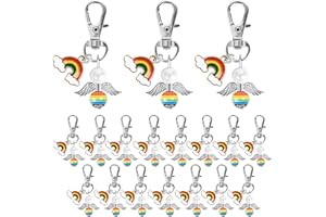 Fyshird Schutzengel Schlüsselanhänger Glücksbringer Schutzengel Anhänger Abschiedsgeschenk Gastgeschenk für Taufe Hochzeit Geburtstag Kommunion Konfirmation