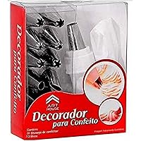 Generic 12 Piece Cake Decorating Set Frosting Icing Piping Bag Tips With Steel Nozzles. Reusable & Washable