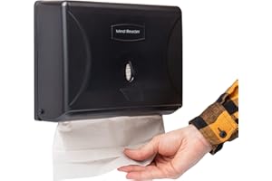 Mind Reader Dispensador de Toallas de Papel multipliegue, Soporte para Toallas de Papel, baño, Montaje en Pared, Color Negro