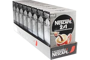 NESCAFÉ 2-in-1 Getränkepulver-Sticks, löslicher Bohnenkaffee mit Creamer, Instant-Kaffee aus erlesenen Kaffeebohnen, koffeinhaltig, 8er Pack (8 x 10 Getränkepulver-Sticks à 8g)