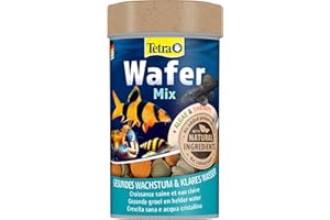 Tetra Wafer Mix – Alimento para todos los peces de fondo (por ejemplo, siluros) y crustáceos, para el crecimiento saludable y la vitalidad, bote de 100ml