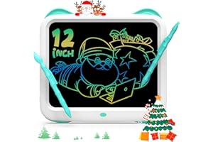 TUGAU Tablet do Pisania LCD 12 Cali, Kolorowy Ekran, Elektroniczna Tablet do Pisania, Tablica do Bazgrania z Możliwością Wymazywania Zabawki Edukacyjne dla Chłopców i Dziewczynek do Rysowania, Pisania i Bazgrania