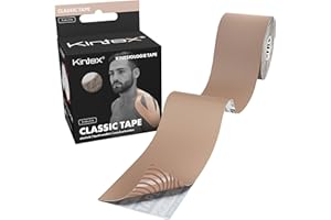 ‎KINTEX Kintex Kinesiologie-Tape Classic - selbstklebend, elastisch, wasserfest und antiallergisch - Sport- und Kinesiotape zum Einsatz bei Sportverletzungen - 5 cm x 5 m