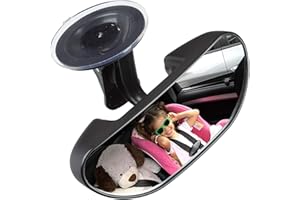 T-TINA Bébé Vue Arrière Miroir, Miroir Auto Bébé Rétroviseur de Surveillance Bébé pour Siège Arrière Miroir de Voiture pour Bébé en Sécurité Avez Une Rotation