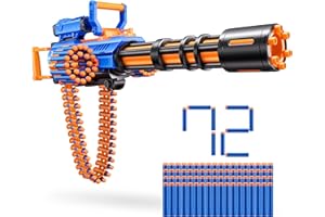 Zuru XSHOT Insanity - Lanzador motorizado Gatling con soporte de trípode incluye 72 dardos