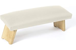 ‎LOTUSCRAFTS Lotuscrafts Meditation Bench Foldable Dharma with Padded Seat - Made in Europe - Wooden Yoga Stool - Knee-Seat Meditation Bench for Deep Meditation