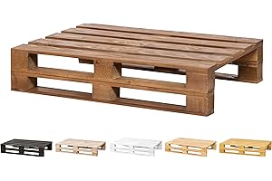 PALETS TALAVERA SL Banco DE PALETS Lijado Y Cepillado - Interior/Exterior Nuevo Sillon PALETS/Banco para Patio (80cm X 80cm, Nogal)