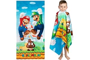 Franco Super Mario Official Nintendo Kinder-Badetuch, superweich, Baumwolle, 147,3 x 71,1 cm