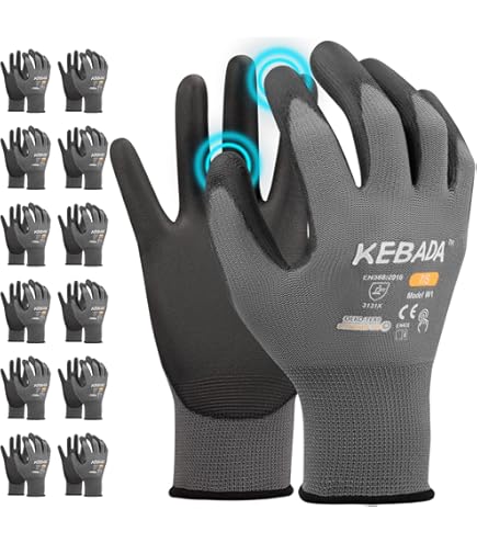 Midwest Gloves & Gear Max Grip Gloves (6-Pair Pack) | Ladies Small, Foam Nitrile With Grip Dots - View #7