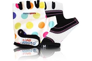 KIDDIMOTO Guantes de Ciclismo sin Dedos para Infantil (niñas y niños) - Bicicleta, MTB, BMX, Carretera, Montaña