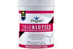 Physis Oral Probiotics for Women | 180 Tablets | Feminine Care Vaginosis Treatment | Probiotics for Women Gut Health | 3in1 Healthy Gut Flora, Reduces Bloating & Yeast Control