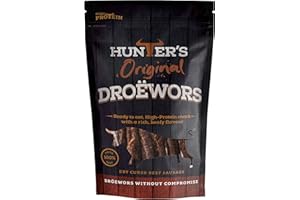 HUNTERS BILTONG Hunters Droewors 250g Original Beef Sticks, Droewors, High Protein, Low carb, Thin Sticks of Authentic Beef Droewors,Convenient Snack – Original Beef Sticks, Droewors