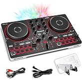 Numark Party Mix III Dahili Işıklı Bluetooth DJ Controller &ndash; 2 Deck, 16 Pad, Stems Kontrol&uuml;, Beat Assist, Smart Fader, USB-C,