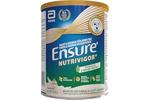 Ensure NutriVigor d'origine végétale - Complément alimentaire avec protéine, HMB et 27 vitamines et minéraux, y compris la vitamine C, le magnésium et le zinc - Saveur amande - 1 x 850g