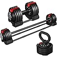 Yaheetech Adjustable Dumbbells Dumbbell Weight Set 18KG/24KG/40KG Adjustable Dumbbell Set Adjustable Weights Free Weights for Men/Women, Home Gym Strength Training Equipment