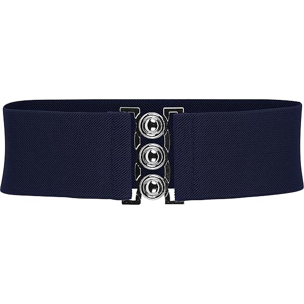 BlackButterfly Ceinture Élastique Extensible Triple Crochet Classique - Style Vintage Pour Robe Et Tenue