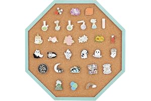 UNICRAFTALE Blue Hexagonal Cork Board Bulletin Display Board for Brooch Pin Storage Office Home School Wall Decorations