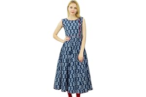 Phagun Frauen Anarkali Kurti Ethnische Top Baumwolle Paisley Muster Kleid Designer