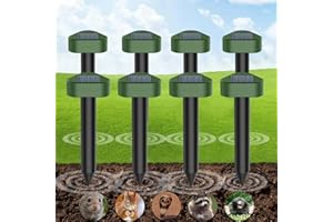 BOJYS Talpe Ultrasuoni Solare 8 Pezzi, Repellente Solare Scaccia Talpa, Dissuasore per Talpe a Ultrasuoni Utilizzato per Respingere Talpes, Arvicole, Serpenti Protegge Prati e Giardini