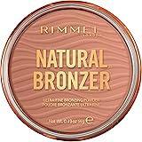 Rimmel London, Nuova Natural Bronzer, Terra Compatta Effetto Naturalmente Abbronzato, 001 Sunlight