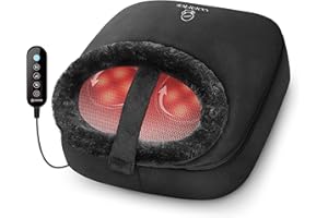 COMFIER Shiatsu Foot Massager with Heat,Electric Foot Warmer Gifts for Women Men,Heated Back Massage for Pain and Circulation,Plantar Fasciitis,2-in-1 Feet & Back Massage,Feet Heater,Men Gifts