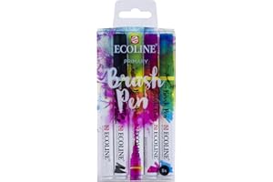 Ecoline Talens 5 brush pens Primary