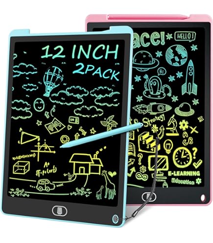 LCD Writing Tablet For Kids-10.5 Inch Colorful Screen Doodle Board Drawing Pad F