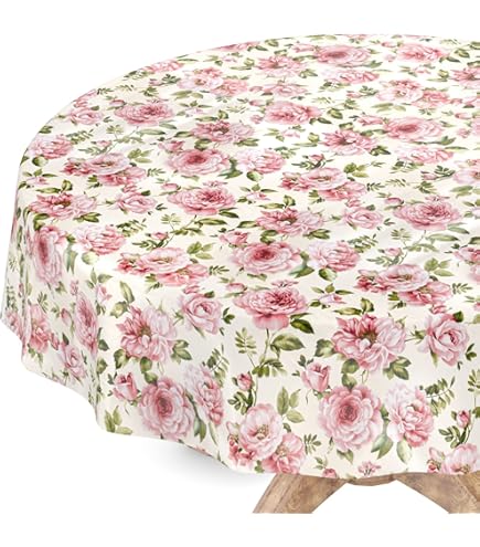 Nappe En Toile Cirée Motif Camomille Vert 160 X 140 Cm 160 X 140 Cm.[Z2823] - Maison