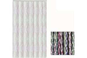 Tata Home Tenda Antimosche Fili Scooby Doo Multi Colori Trasparente per Porta Finestra Moschiera a Pannello Misura 140 x 230 cm con kit di ganci