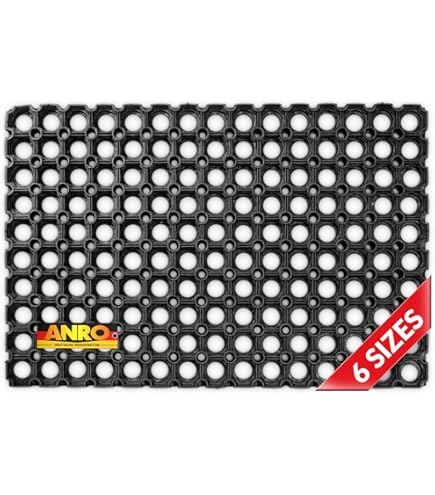 Floordirekt - Tapis De Protection Universel, 50 X 50 X 2,5 Cm, Rouge, Résistant Aux Intempéries, En Caoutchouc Avec Drainage