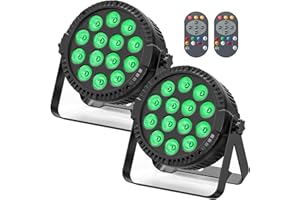 HOLDLAMP 2PC LED Par Strahler 14*6W LED Bühnenlicht Partylicht RGBW DMX512 4-in-1 Par Licht mit Fernbedienung,Discolicht Scheinwerfer Beleuchtung Par LED Licht für Stage DJ Party Show Bar Halloween Weihnachten