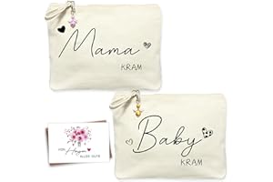ENYACOS 2pcs Geschenke für werdende mütter,Geschenke zur Geburt,Mom Bag mit Reißverschluss für Frauen,Geschenk Baby, Geschenke für Schwangere. (A)