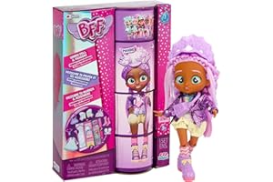 BFF BY CRY BABIES BFF BY BEBÉS LLORONES Phoebe | Muñeca fashion Coleccionable con Pelo largo, Ropa de tela y 9 Accesorios - Juguete regalo para niños +5 Años