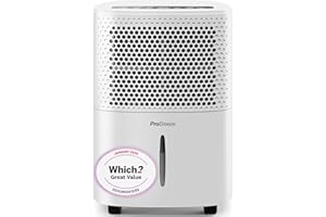 Pro Breeze® 12L/Day Dehumidifier with Automatic Humidity Sensor & Display, 24-hour Timer, Laundry Drying, Continuous Drainage - WINNER OF THE WHICH? BEST BUY AWARD