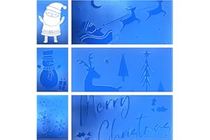 Tallon International 6 Snow Spray Stencils for Christmas - Plastic Reusable Stencils - (22045)