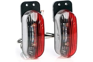 Wiltec Feux de position – 2x 6 LED 12 V – 117 x 43 x 46 mm – Feux d’encombrement Gabarit – Éclairage routier pour Remorque Camping car Tracteur