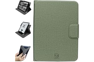 ZhaoCo Custodia Universale Staccabile per 6'' New Kindle 2024/2022, Kobo Nia/Clara 2E / Clara HD, Sottile Leggero Protettiva Cover Angoli di Visione Multipli - Verde